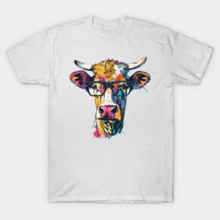 Moo-ve over, Darling! The Bespectacled Bovine is Here! T-Shirt